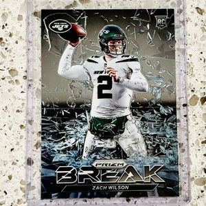 ZACH WILSON ROOKIE CARD INSERT “Break” 2021 prizm NEW YORK JETS